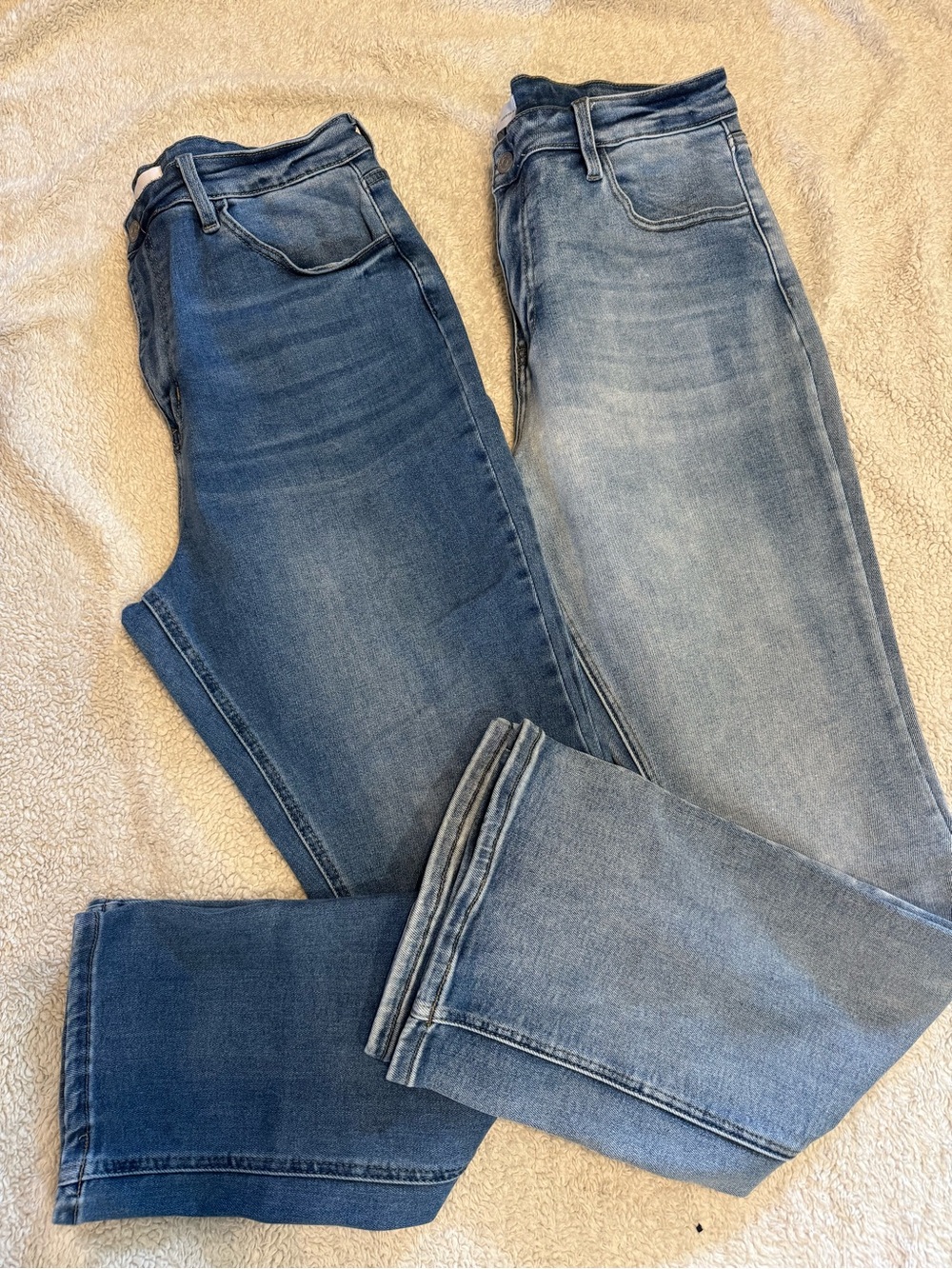 KanCan Women's Slim Straight Jeans - Two Blue Washes